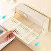 Plastic Wall Mounted Chopstick Storage Box Drainable Dustproof Tableware Storage Holder With Lid Large Capacity