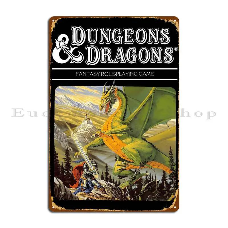 Dungeons Dragons Companion Set Rules Artwork Metal Sign Vintage Garage Plaques Wall Mural Printing Wall Decor Tin Sign Poster