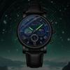 JewelryWe Men's Leather Belt Watch 3ATM Water Resistant Roman Numerals Luminous Calendar Quartz Fashion Accessory Gift