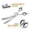 7.0 Inch Curved Natural Cutting Pet Tooth Scissors Curved Scissors Pet Trimming Scissors Thin Scissors, Left-hand Curved Teeth, for Left-handed People