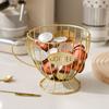 Durable Hollowing Out Coffee Pod Capsule Holder GoldBlack Display Rack Aesthetically Pleasing Iron Fruit Basket Ironwork for Home