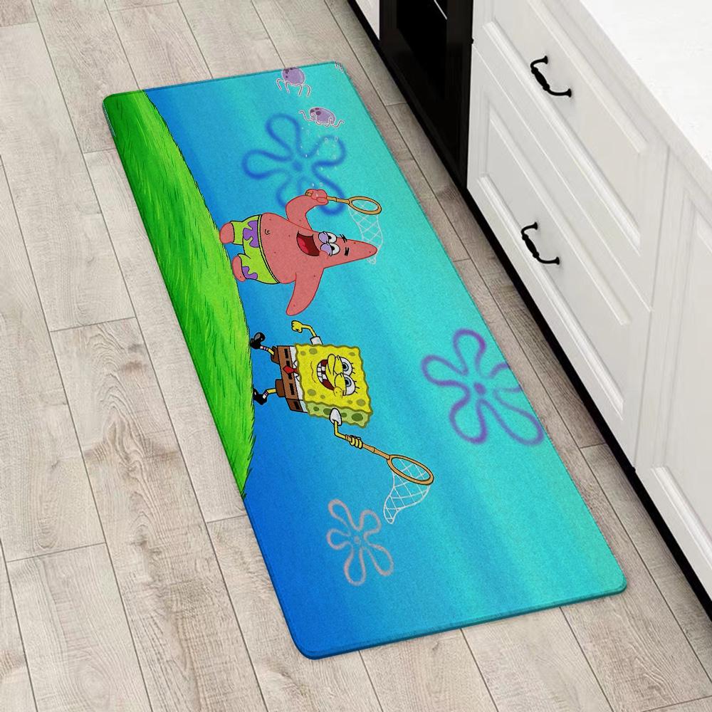 Entrance Front Door Doormat Anime S-SpongeBobs Non-slip Kitchen Rug Living Room Rugs Balcony Bathroom Foot Mat Floor Mats Carpet