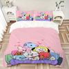3pcs Kpop boy Character Bedding Set-Cute Cartoon Home Decor for Bedroom, Living Room, Hotel, Festival Gift, Travel Use, Daily Essentials1202