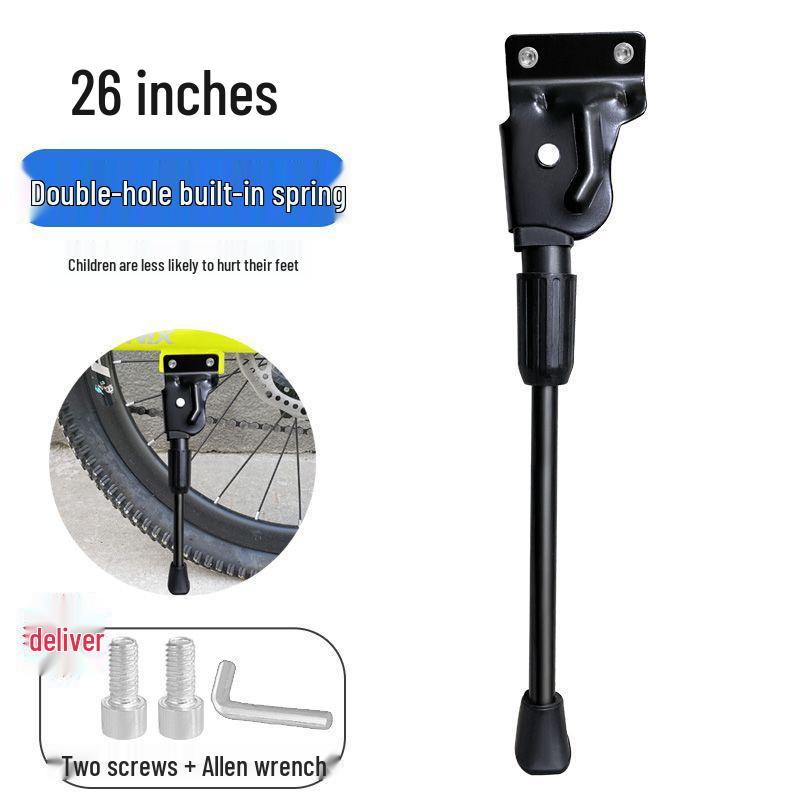 Steel Reinforced Single Leg Mountain Bike Kickstand with Two-Hole Support