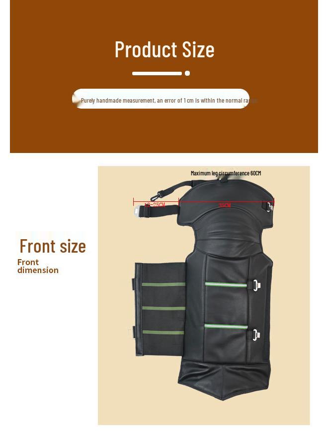 Genuine Cowhide Wool Motorcycle Knee Pads - Windproof & Coldproof for Men and Women