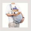 Foldable Dog Sling Carrier, Hands-Free. Large Capacity,Adjustable Strap.Comfort & Convenience for Travel.Orange/Gray/Brown/Blue.