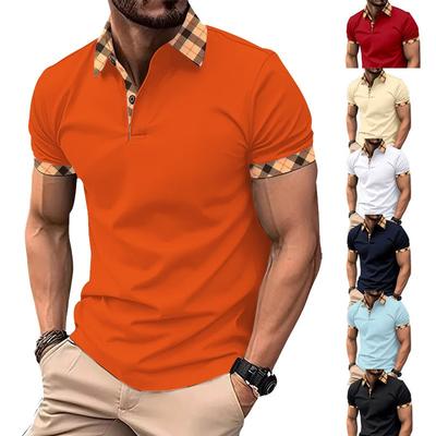Nueva Camiseta Polo de Moda para Hombre con Cuello, Ajustada, de Manga Corta, Top para Hombre