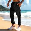 Men Cargo Pants Drawstring Waist Jogger Pants Tapered Casual Trousers with Multi Pockets for Gym Workout Hiking Street Wear