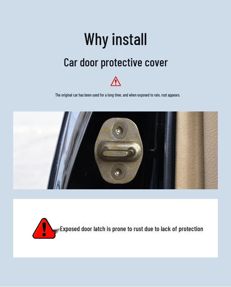 Compatible Silicone Shock-Absorbing Decorative Stickers for Wenjie M5/M7/EV/M9 Door Lock Latch Covers.