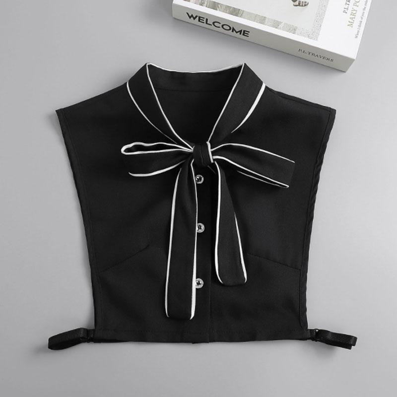 White Lapel Fake Collar Neck Decorative Chiffon Cotton Chocker Women Detachable False Collar Shirt Doll Lace Ladies Half Shirt