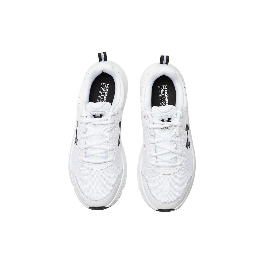 Under Armour Charged Assert 10 White Black Men Sneakers 3026175-104