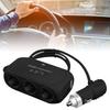 3 In 1 Dual USB Car Cigarette Lighter Splitter Fast Charging Car Phone Charger 12V 24V Auto Charger Adapter for Car DVR Dashcam