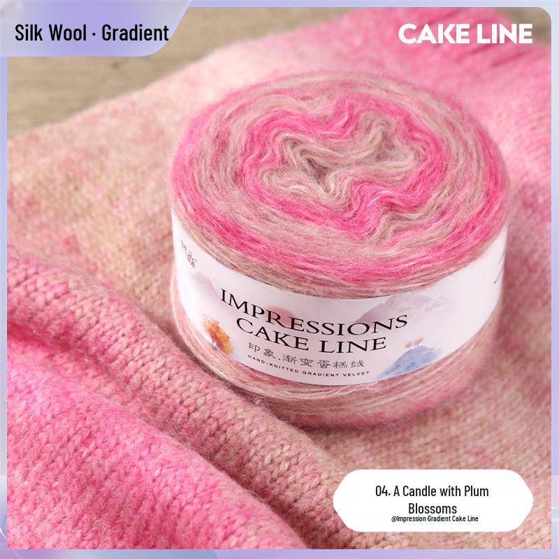 Impression Gradient Silk Wool Mohair Yarn Ball for Hand-Knitting & Crochet