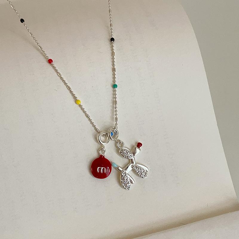 

Милый мультфильм воздушный шар собака допамин цвет ожерелье женский ниша высокий смысл мода универсальная цепочка на шею свитер цепь