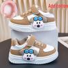 Kids' Low-Top Skate Shoes: Cotton-Padded, Fleece-Lined, Cartoon Design for Toddlers & Young Children