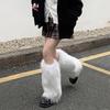 Faux Furs Leg Warmer,Warm Soft Cozy Fuzzy Leg Warmer Boot Cuffs Cover for Women Party Costumes Boot Sleeves Boot Covers