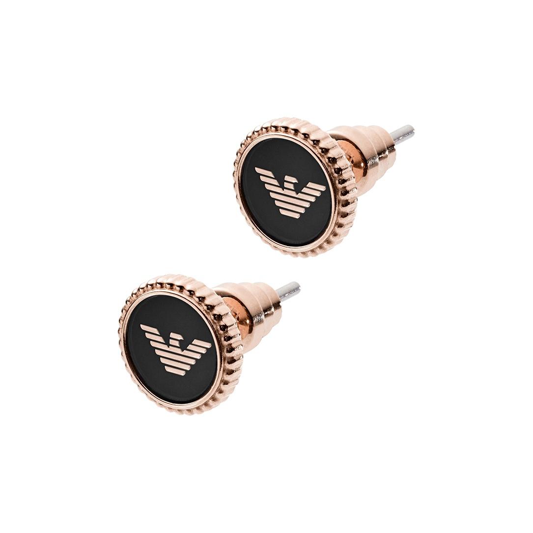 Emporio Armani Round Eagle Logo Stainless Steel Earrings Women earrings Rose-Gold EGS2534221 Shopping Bag
