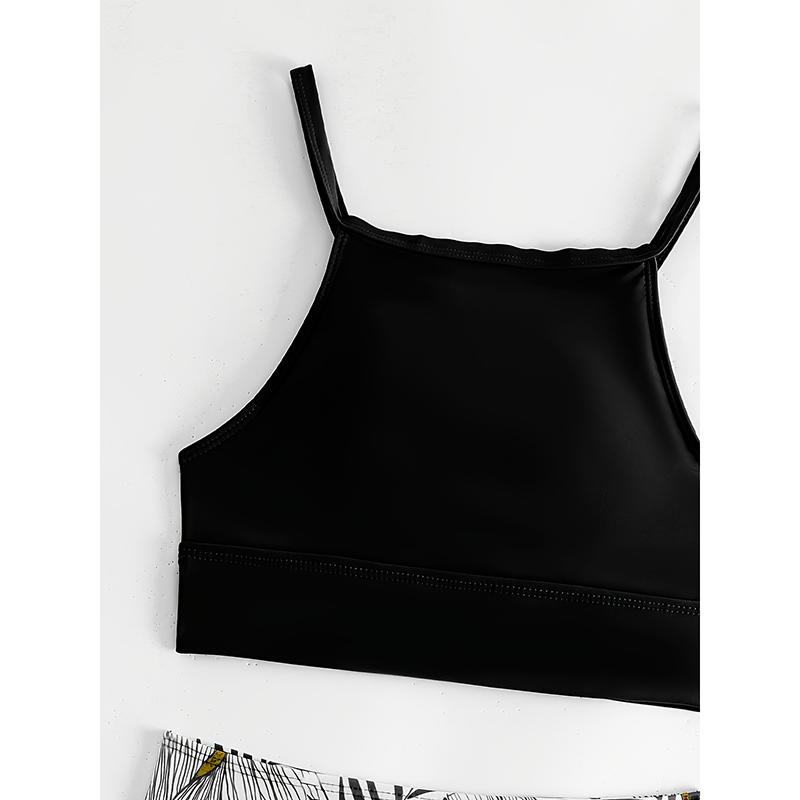 Sexy Bikini Woman High Neck Swimsuit Female Two Pieces Swimwear Women High Waist Bikinis Set Beach Wear for Bathing Suit