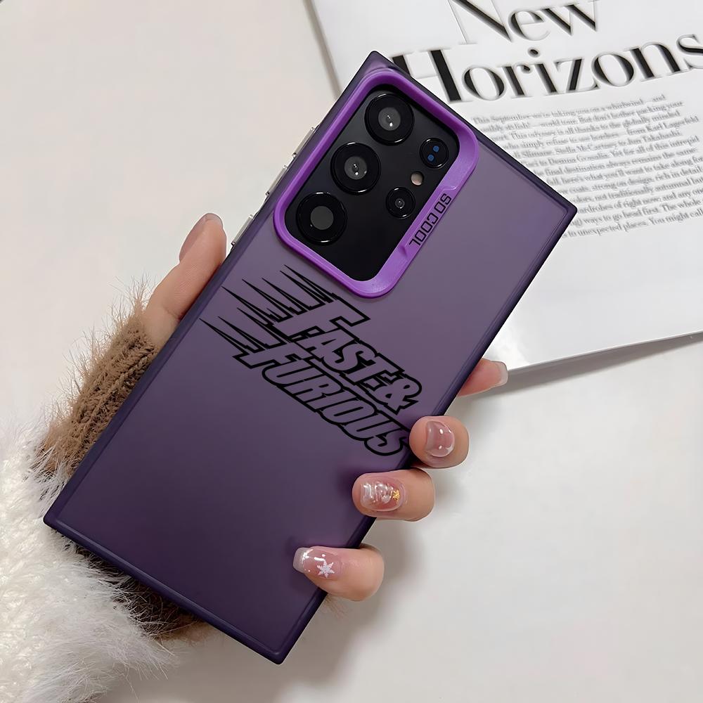 Coole F-Fast Furious Handyhülle Für Samsung Galaxy S25 Edge S24 S23 S22 S21 S20 Ultra Funda Silikon Silberne Abdeckung