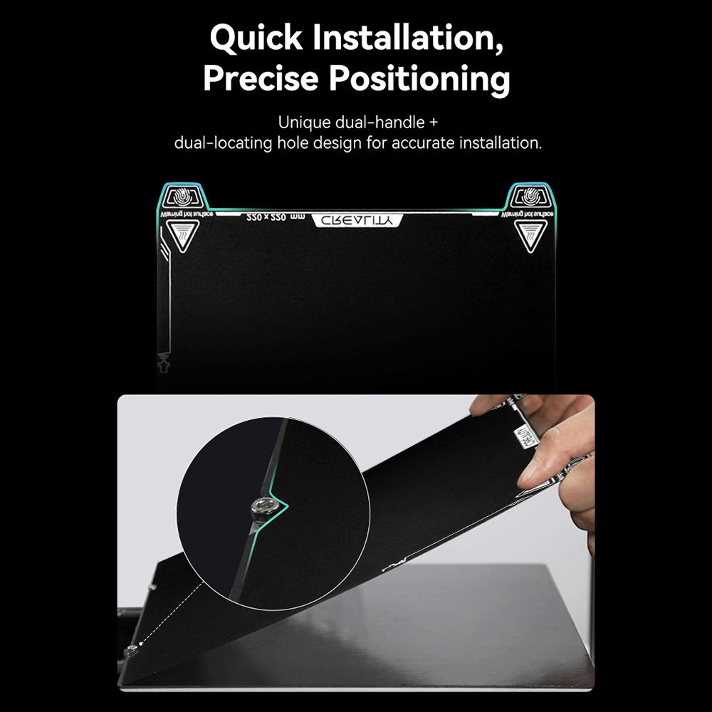 

Creality Epoxy Resin Build Plate Double sided Printing Platform 235*235mm Ultra high Adhesion Easy to Install Suitable чёрный