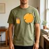 Funny Orange Fruit Peeing Into Orange Juice Glass Cartoon Art T Shirt Unisex Novelty Humor Summer Casual Tops