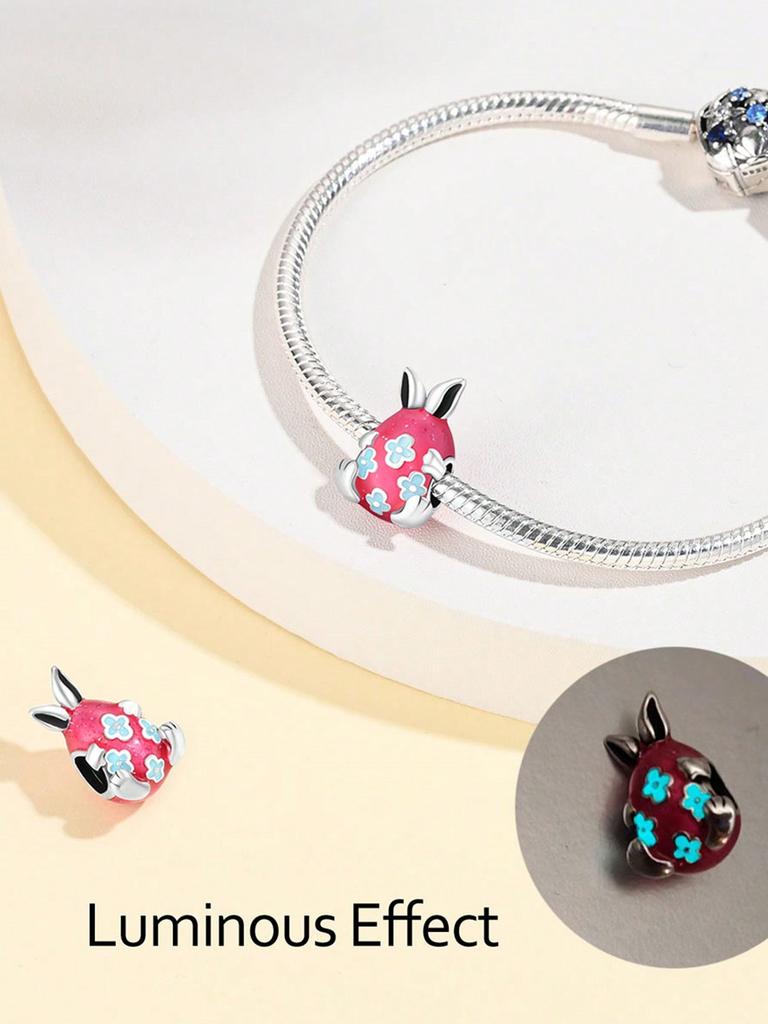 Charms Plata Easter Bunny Eggs Beads Charm Copper Plated Fit Charms Copperoriginal Bracelet For Jewelry Making Diy Charm