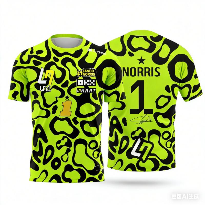 

New Racing Pan T Shirt Men 1 Ryder Lando Norris Summer Track Tee Graphic Casual Sports Top Streetwea L