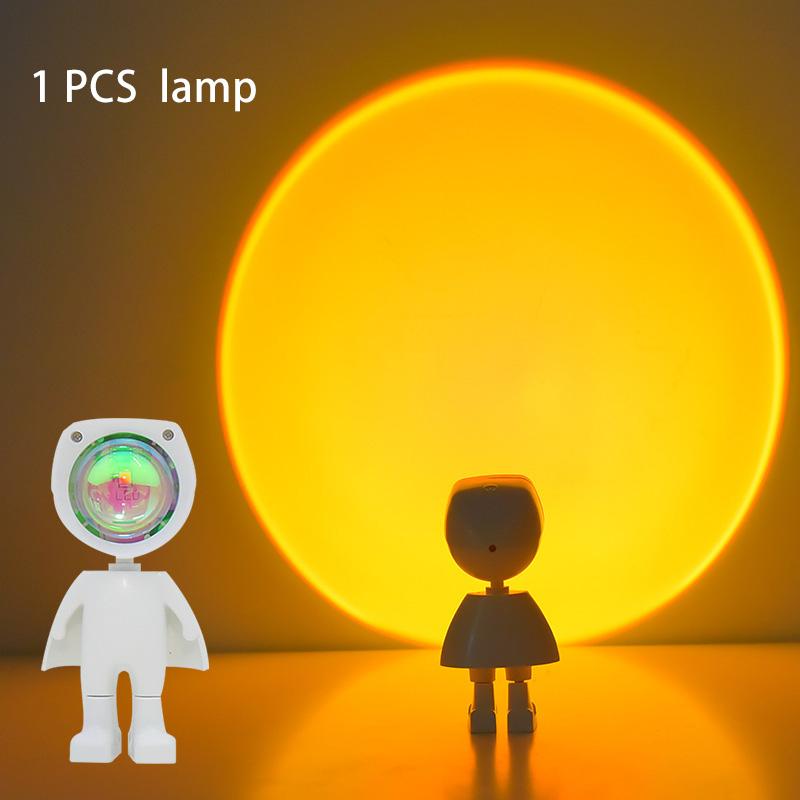 

Peter Sunset Pan Sunset Lamp Atmosphere Gift Sunset Projection Lamp Charging Usb StyleA