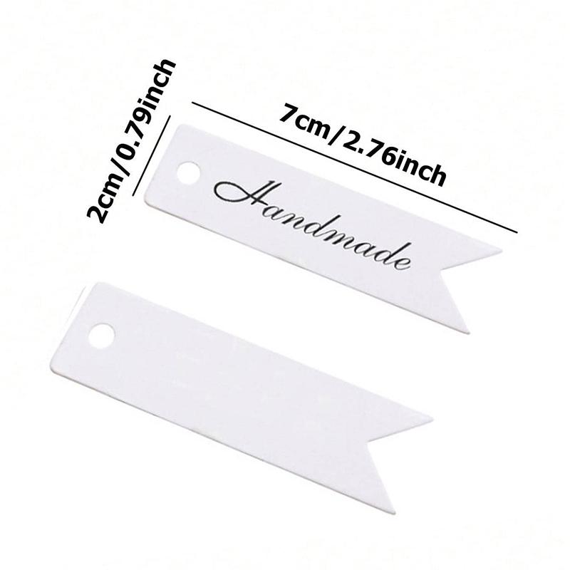 

100PCS/Lot Handmade Hang Tag Gift Baking Universal Card Vintage Card Kraft Paper Swallowtail DIY Packaging Decoration TMZ