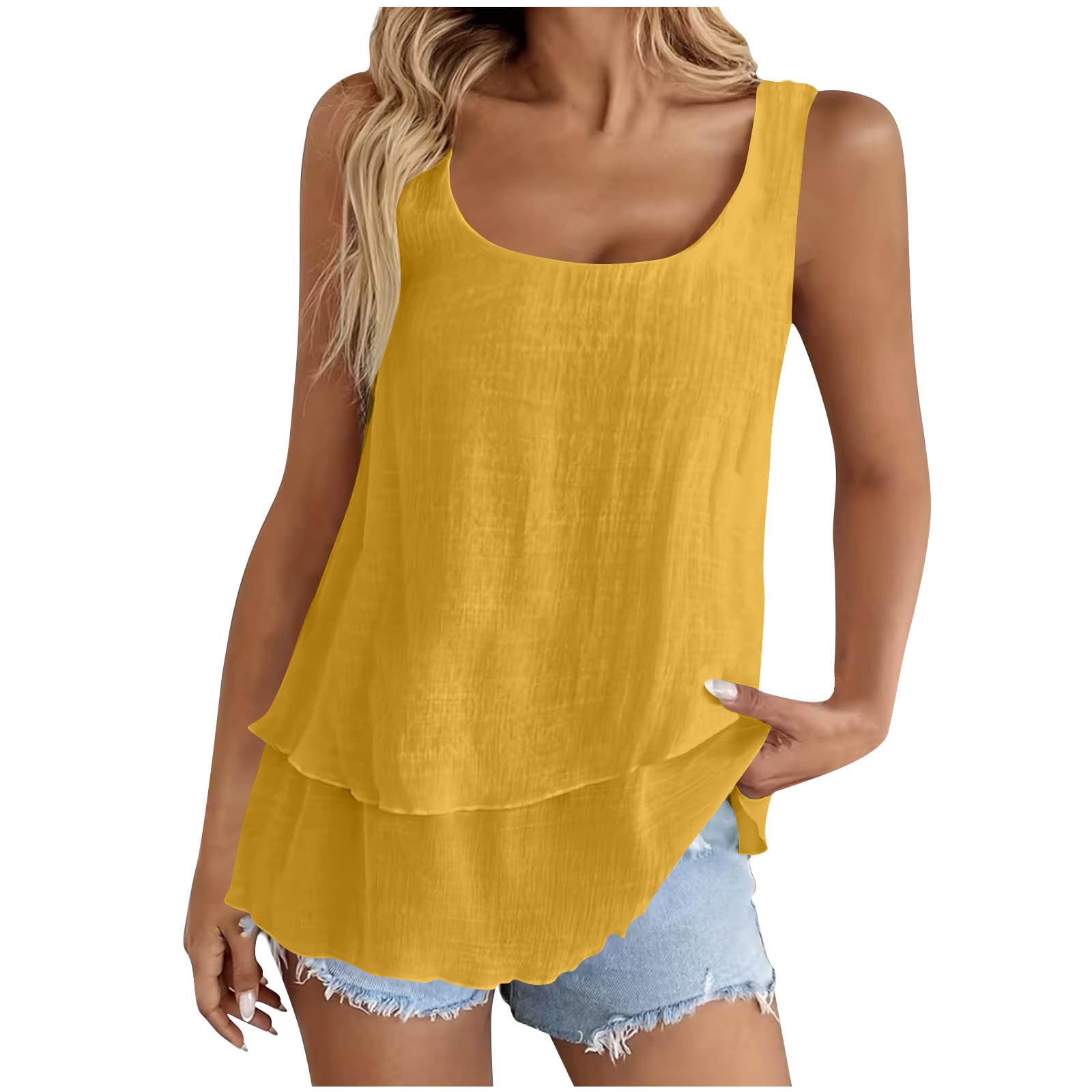 

Women s Fashion Casual -Colour Top XL жовтий