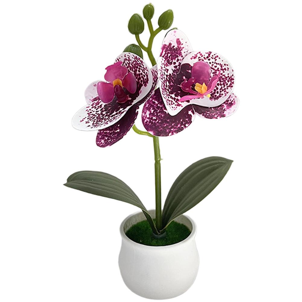 Wedding Centerpiece Artificial Orchid Lifelike Simulation Plastic Construction Low Maintenance Decoration Yellow