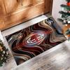 Tappeto in Flanella Stampato AC Milan Antiscivolo Morbido Poliestere Tappeto per Pavimento Tappetino Decorativo da Interno per Camera da Letto Soggiorno Divano Sala Giochi Decorazione Casa