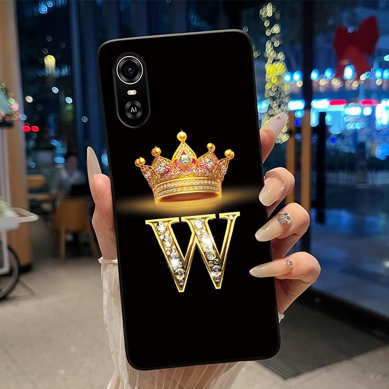 Superior Fashion Couple Soft Silicone Black Phone Case For ZTE Blade A31 Case Shockproof Crown Letter Pattern Shell