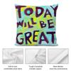 Creative Watercolor Words Cushion Cover Soft Plush Fabric DoubleSided Printed Cushion Covers for All Seasons Modern Home Decor