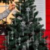 Acrylic Snowflake Icicle Ornament Set - Transparent Ice Cone Christmas Tree Decorations