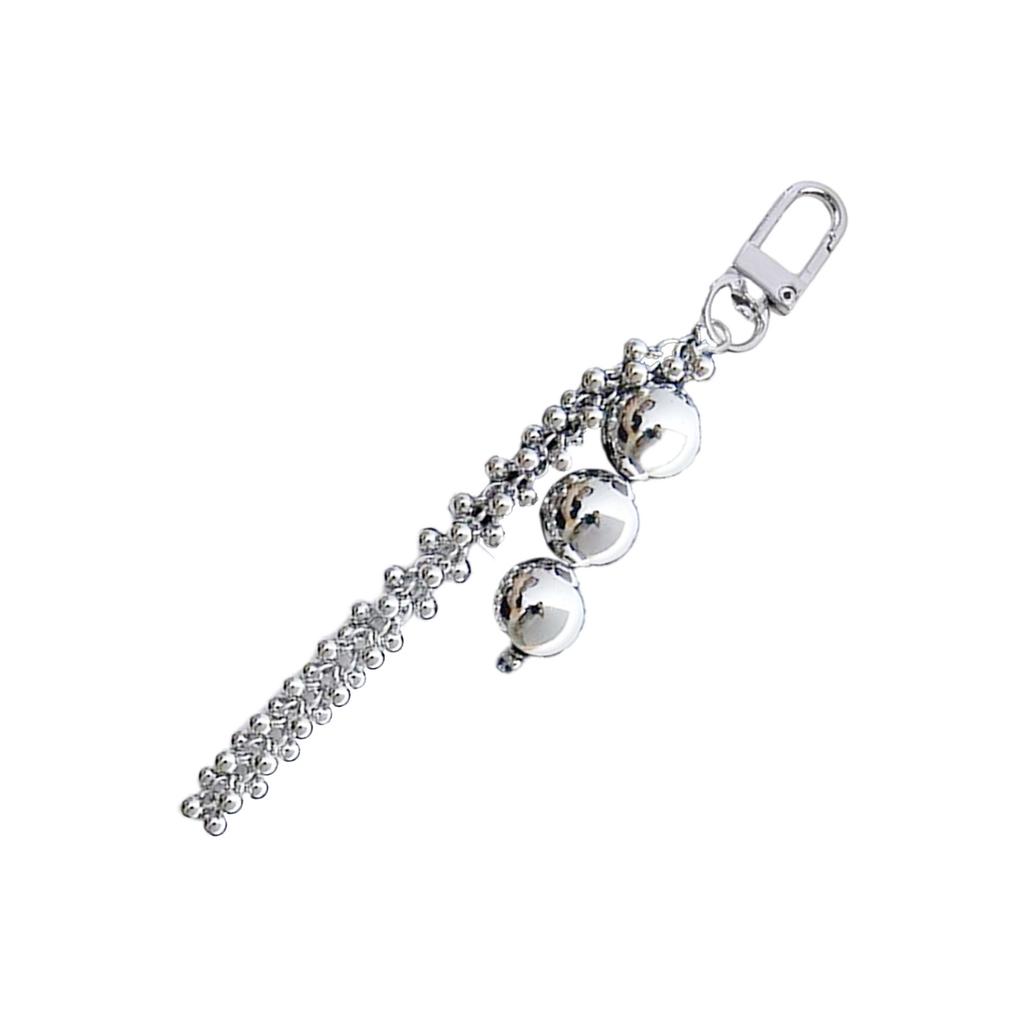 Stylish Tassel Keychain for Keys Bags Backpacks Fashionable Acrylic Beaded Phone Chain Decorative Jewelry Accessory