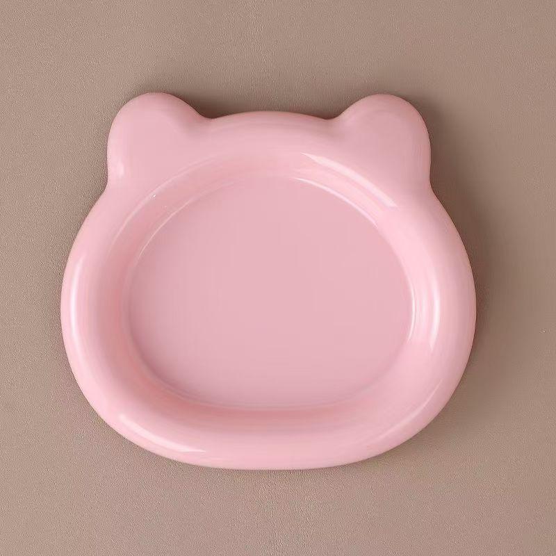 Adorable Cat Bear Dessert Plate - Cute, Plastic, Hot-Selling Breakfast Dish