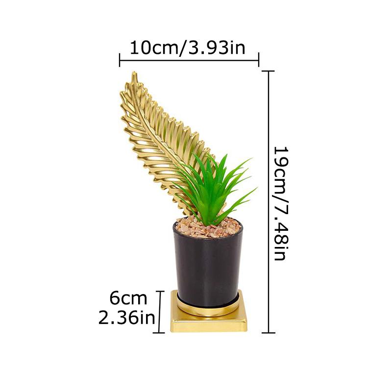 

1PC Gift Atmosphere Simulated Embellish Iron Living Room Green Plant Ornaments Lightweight Durable Elegant Decorative