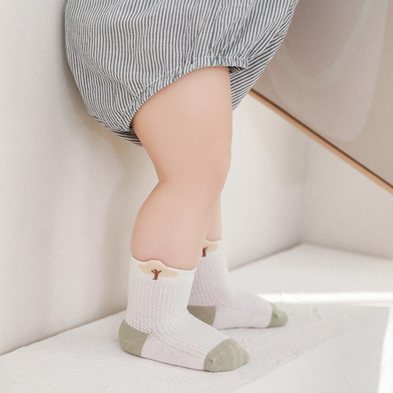 4Pairs/Set Baby Girls Boys Socks Cotton Mesh Soft Children's Socks Summer Casual Thin Toddler Kids Print Socks Girl Boy 0-5Years