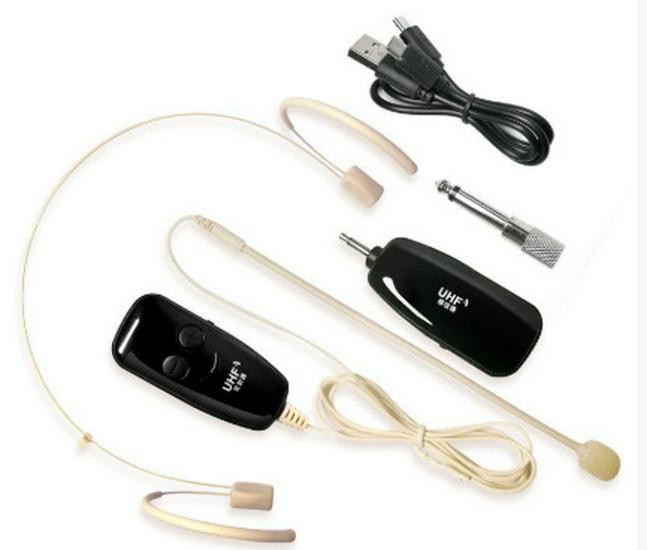 Universal Wireless Headset Microphone with Amplifier for Teachers and Tour Guides