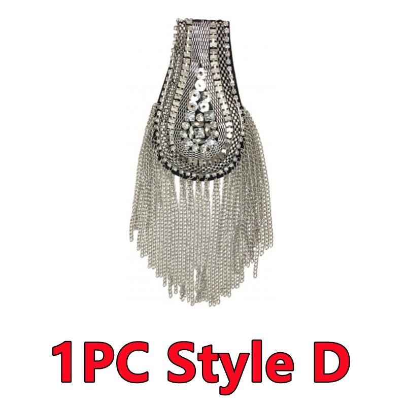 1PC/2PCS Fashion Handmade Shoulder Jewelry Tassel Rhinestones Epaulettes Cloth Accessories Brooch Epaulet Shoulder Brooches Gift