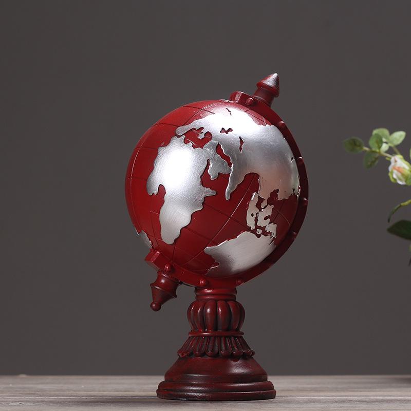 Vintage Globe Ornaments Toy Gift Model Miniature Home Decor Retro Decoration