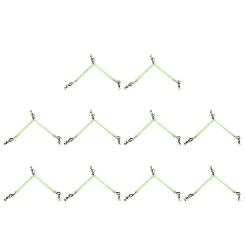 10Pcs Wire Fishings Leader Luminously Tube Balance Bracket AntiTangle Boom