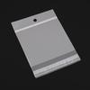 Transparent Self-Adhesive Jewelry Bag with Hanging Hole and Printed Logo