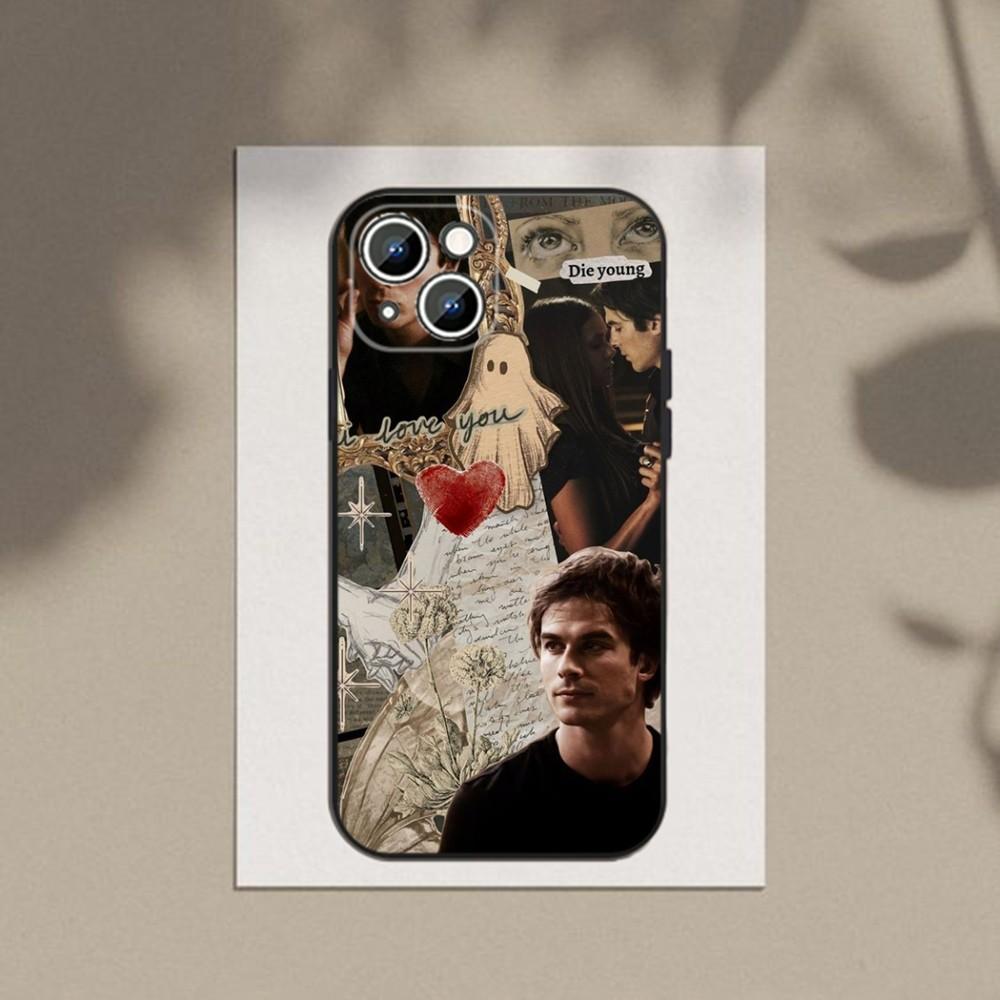 The Vampire D-Diaries Phone Case Phone Case For Apple iPhone 15,14,13,12,11,XS,XR,X,8,7,Pro,Max,Plus,mini Silicone Black Cover