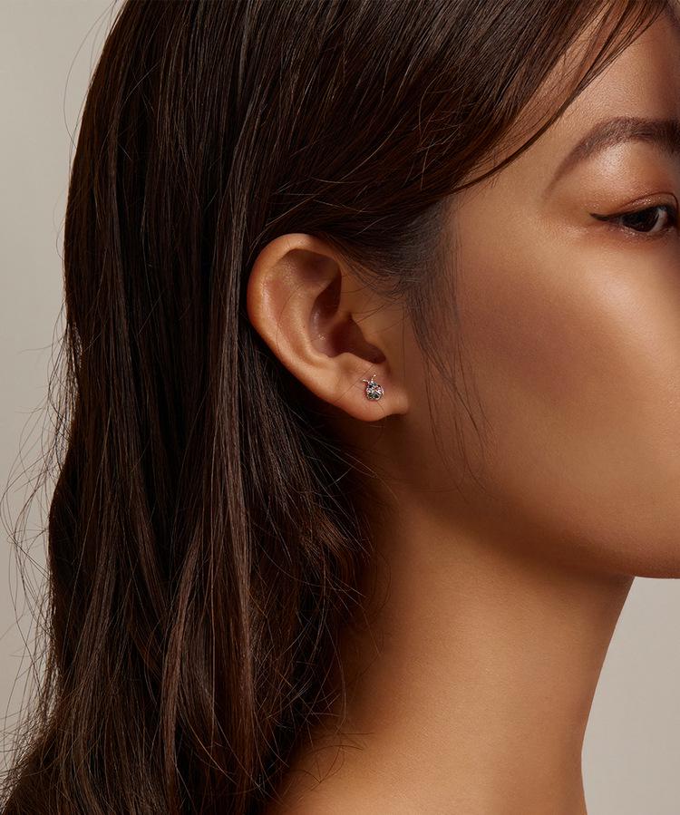 Original Sterling Silber Bunte Käfer Ohrringe mit S925 Zirkonia Insekt Design