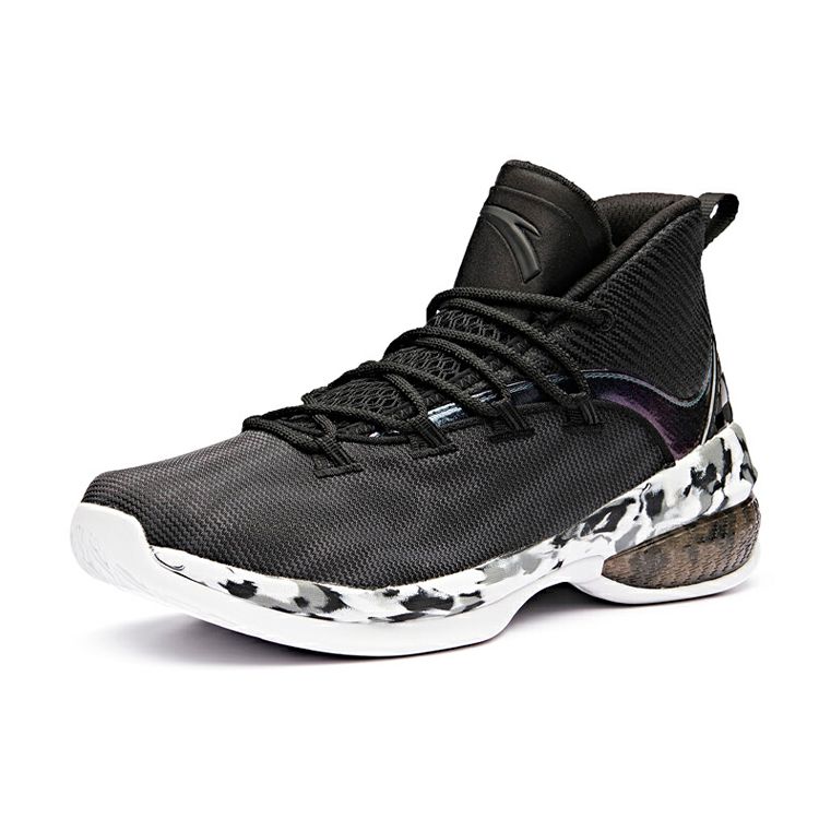 Anta UFO 2.0 Mid Basketball Shoes Men Sneakers Black White 11911603-6