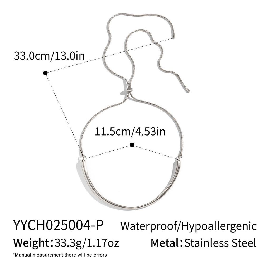 Xia Ling High-End Titanium Steel Adjustable Snake Chain Necklace - Non-Fading Fashion for Women