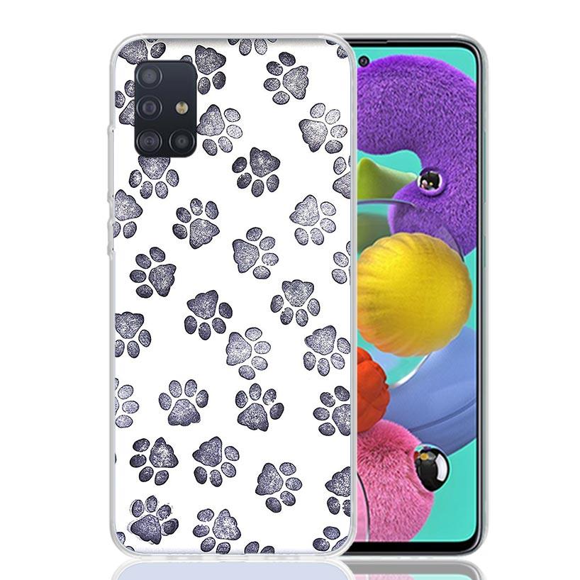 Cartoon Cute Dog Paws For Samsung Galaxy A52S A42 A32 A22 A12 A02S A51 A50S Phone Case A41 A31 A21S A30S A20S A20E A70 A71 A40 A