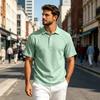 Mens Polo Shirts Short Sleeve Lightweight Cotton Linen Collared Casual Dress Shirts for Men Golf Polos for Men